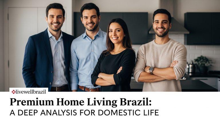 Interior shot of a premium Home Living Brazil-inspired living room with sustainable materials and refined design.