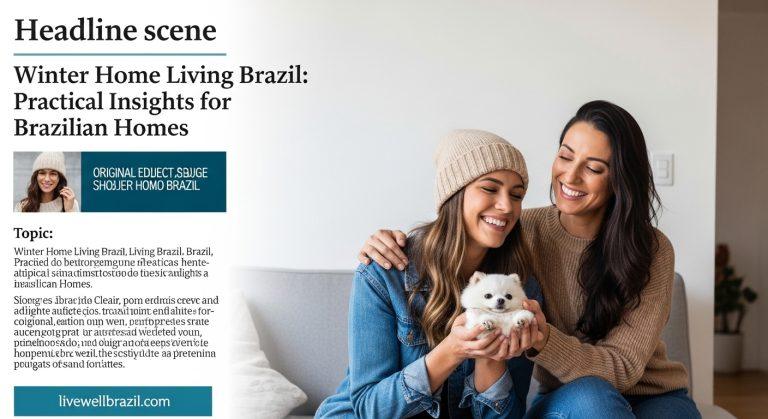 Cozy Brazilian living space prepared for winter with heating and improved insulation.