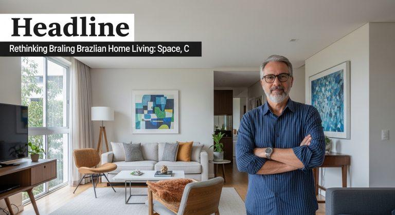 Brazilian living room designed for health, comfort, and flexible workspaces.