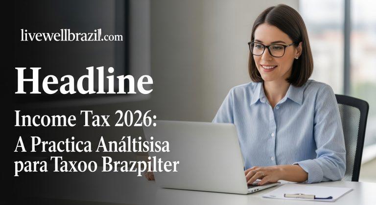 Ilustração de planejamento do imposto de renda 2026 em casa.