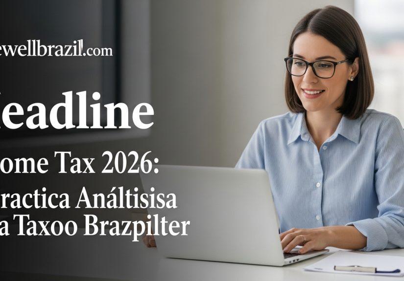 Ilustração de planejamento do imposto de renda 2026 em casa.