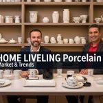 Unique Home Living Porcelain dinnerware set on a Brazilian dining table.